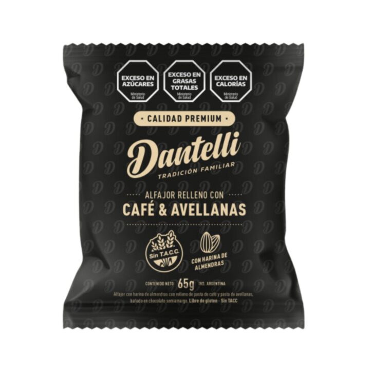 ALFAJOR PREMIUM HARINA ALMENDRA CAFE Y AVELLANA