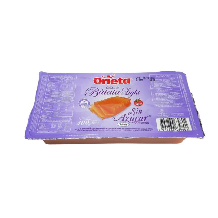 DULCE DE BATATA VAINILLA S/AZUCAR X 400G