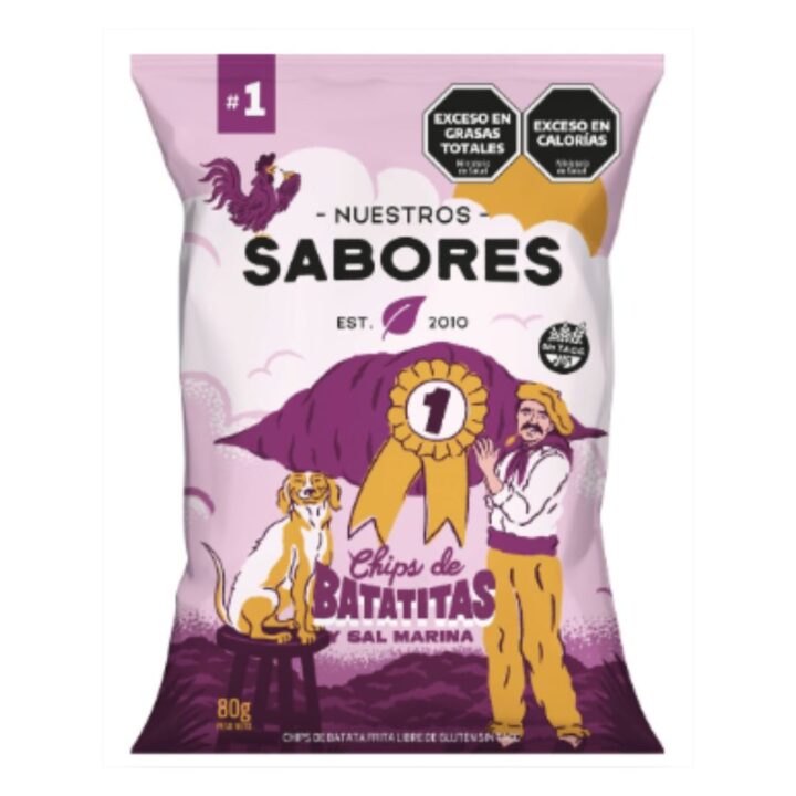 CHIPS BATATA CON SAL MARINA X 80G.