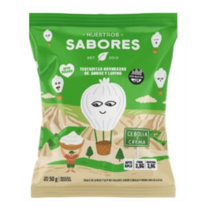 TOSTADAS DE ARROZ Y LUPINO CEBOLLA Y CREMA X 50G.