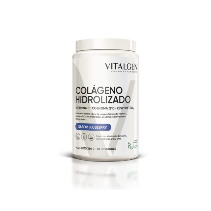 Colágeno Hidrolizado en pote (360 gramos) SABOR BLUEBERRY